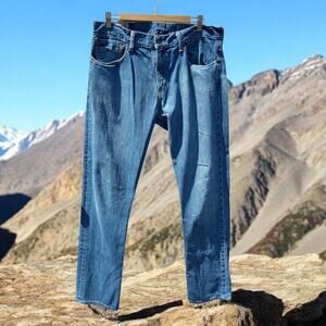 VTG Y2K Polo Ralph Lauren Men’s 34x34 Hampton Straight Jeans Light Wash RL Logo